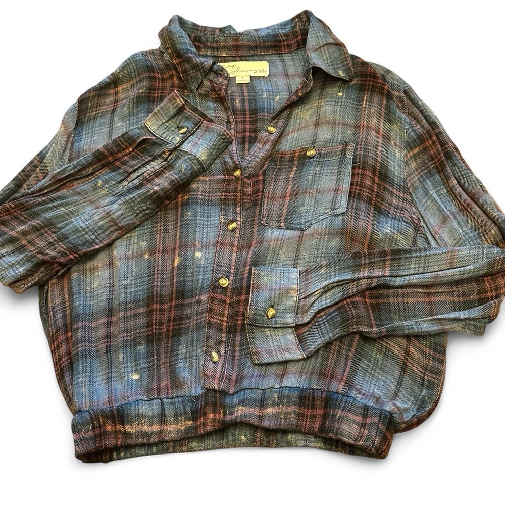 Vintage Havana Plaid Blouse